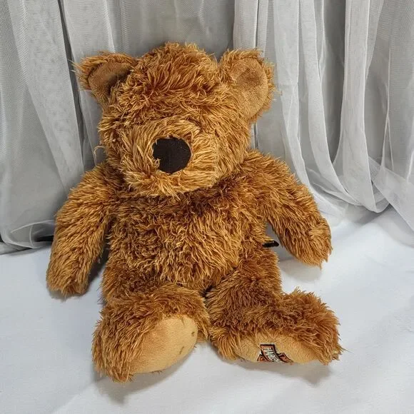 2009 Harley Davidson 13" Brown Fuzzy Shaggy Stuffed Plush Teddy Bear Doll - Picture 2 of 12